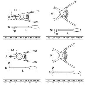 Jeu De Mini Pinces Pour Petits Circlips Int Ext Mm