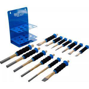 JEU DE CHASSE-GOUPILLES, POINTEAUX, BURINS AVEC POIGNEE DE PROTECTION