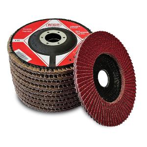 LOT 10 DISQUES PLATS A LAMELLES CERAMIQUE 125 MM GRAIN 60